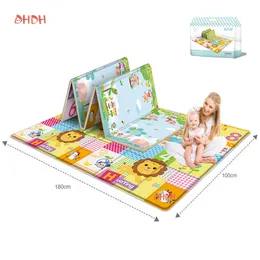 Play Mats 100*180cm Baby Play Mat Foldable Children Carpet Double-Sided Pattern Kid Room Carpet Educational Activity Surface Easy to Carry 230707