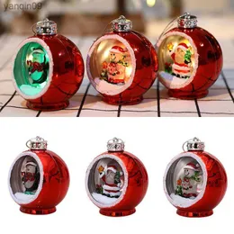 Nouvel An 2023 Creux LED Boule De Noël Décoration De Noël Pour La Maison Ornement Cadeaux Natal 2022 Arbre De Noël Pendentif Navidad Décor L230626