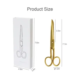 Office Scissors Multibey Home Decor Golden Pen Holder Cutter Tailor Fabric Paper Cutting Tools Craft Shears Gold 7inch 230707