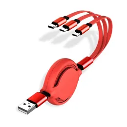 المنسوجة 3 في 1 كابلات USB شحن سريع كبل مزامنة البيانات Micro USBC لـ HTC Xiaomi 12 11 Huawei Samsung هاتف محمول شحن