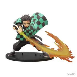 Action Leksak Figurer Anime Figurine Demon Slayer Fire Breath Action Figur Seriefigur Modell Dekoration Pojke Samlarleksaker R230710