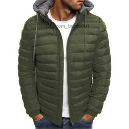 Parkas Masculino Down Parkas Moda Masculina Inverno Jaquetas com Capuz Casaco Acolchoado Engrossar Quente Parkas Leve Masculino Cor Sólida Jaquetas à Prova de Vento T200117 Z230710