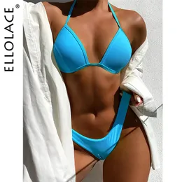 정장 Ellolace Women 's Swimwear 2021 섹시한 별도의 수영복 마이크로 비키니 수영복을 푸쉬 ​​업 여성의 수영복 비키니 2021 Beachwear