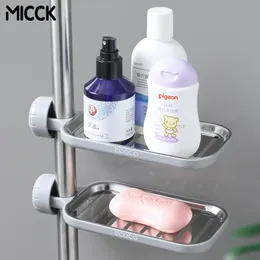 Toothbrush Holders MICCK Stainless Steel Faucet Shelf Kitchen Sink Storage Rack Cloth Drain Basket Shower Rod Accesorries 230710