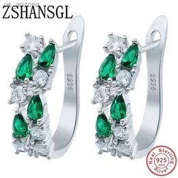 بالجملة 925 Slver Neyle Luxury Sterling Silver Color أقراط فلاش ملونة CZ Zircon Ear Studs Earrings Women Brincos L230620