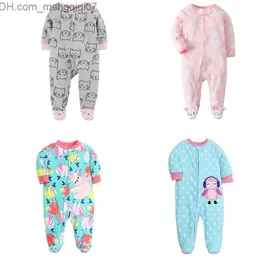 Pagliaccetti Neonato Abbigliamento da ragazzo Cartone animato Unisex Manica lunga Manica lunga Manica lunga Neonato Bambina Lana Tuta intera Pigiama invernale Cerniera Z230710