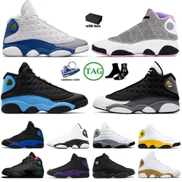 Jumpman 13 Mens Basketball Shoes 13s With Box Black Flint Cat Christopher Wallace French Blue University Wheat Del Sol Red Playoffs Designer Sneakers Sports