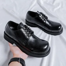 Chaussures habillées hommes navettage décontracté affaires mode Vintage cuir mâle japon coréen Streetwear Punk gothique Designer