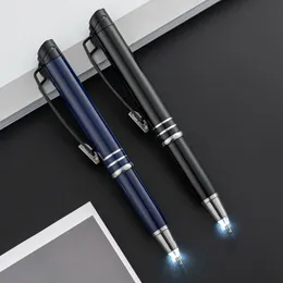 Ballpoint Pens Pen with LED Light Multifunction Folding Stand for Phone Holder Night Reading Stationery Office School Student 230707