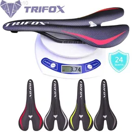 Trifox Bike Saddles 가볍고 가장 편안한 자전거 안장 새로 디자인 된 MTB로드 마운틴 자전거 안장 전체 탄소 섬유 안장 HKD230710