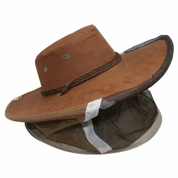 Andra tillbehör för husdjur Yrke Biodling Cowboyhatt Skyddsmössa Biodlarfluga Insektsnät Bekväm design Anti bi 230707