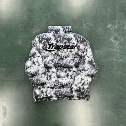 Мужские пуховые парки Trapstar Роскошный дизайнерский дизайн Hyperdrive Puffer Jacket-tie Dye Черная/серая куртка на молнии европейского размера