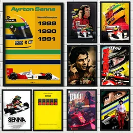 F1 Formel Weltmeister Leinwand Malerei und Drucke Wanddekoration Kunst Home Schlafzimmer Dekor Jungen Schlafzimmer Male Poster für Freund W06