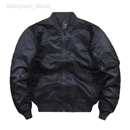 Kurtki męskie Military Bomber Mens Jacket MA1 Pilot Casual Solidna kurtka z zamkiem błyskawicznym Wysokiej jakości motocyklowe wiatroszczelne męskie płaszcze Jaqueta Masculina HKD230710