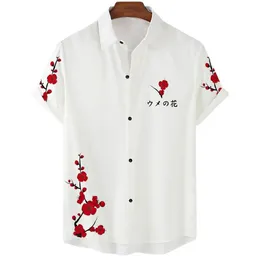 Men's Dress Shirts Flower Shirt Hawaiian Shirt Men Clothes Loose Breathable Men's Shirts Summer Male Shirt Street Casual Short Sleeve Tops 5xl 230710