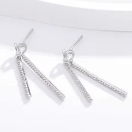 Enkla Knot Studs Örhängen För Dingle Örhängen Dubbar Lyx Earringdrop Drop Dam Lång Örhänge Fashionabla Söta Mångsidiga Vitguld Smycken För Kvinnor Flickor