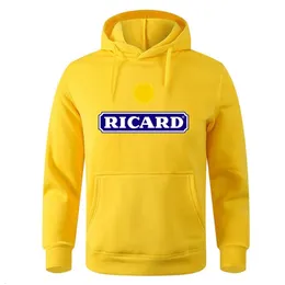 Herren Hoodies Sweatshirts Männer Frauen Ricard Hoodie Sportswear Paar Sweatshirt Streetwear Kleidung Mode Straße Jungen Mädchen Pullover Langarm 230710