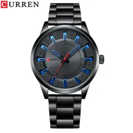 CURREN, relojes de moda de lujo de marca superior para hombres, nuevo reloj de pulsera resistente al agua de acero inoxidable, reloj de cuarzo para hombre