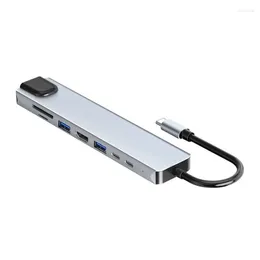 Docking Station di espansione porta USB per laptop C 8 in 1 tipo Splitter Plug and Play per stampante lettore di schede flash drive tastiera