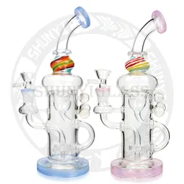 10.5 '' Haute Qualité Dab Rig Verre Bang Narguilé Matrix Perc Fumée Pipe À Eau Tabac Usine Oil Rig Recycler avec 14,4 MM Bols USA Couleur