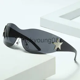 Gafas de sol 2023 Star One Piece Luxury Punk Gafas de sol sin montura Mujer Diseñador de la marca Y2K Gafas de sol Hombres Goggle Shades UV400 Gafas de moda SG559 x0710