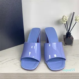 tacones diseñador zapatillas mujer espejo jalea Sandalias Verano Hombres y mujeres Impresión de letras Zapatillas de fondo plano