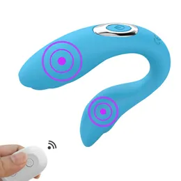 Vibratori Vibratore a forma di U senza fili per donna Dildo ricaricabile USB Punto G Stimolatore anale clitoride Doppi giocattoli per adulti Coppie 230627