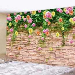 Tapeçaria Flor de planta na parede Tapeçaria para pendurar na parede Tapeçaria de parede tamanho grande Tapeçaria de parede barata Tecido R230710