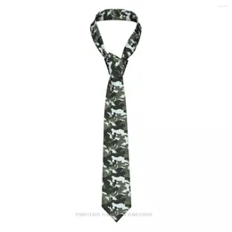 Bow Ties Army Camouflage Pattern Set Classic Men's Printed Polyester 8cm Width Necktie Cosplay Party Accessory