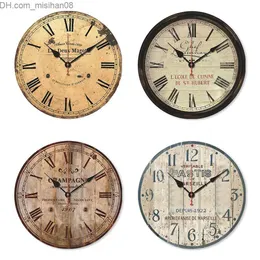 Wall Clocks Vintage style clock art kitchen Minimalism battery powered wall clock decoration home clock decoration wall clock Z230710