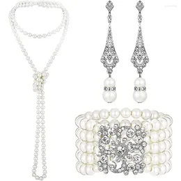 Collier boucles d'oreilles ensemble CANPEL Vintage mode 1920 s perle bijoux pour femmes exquis dames fête de mariage accessoires de luxe