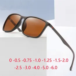 Sonnenbrille Sport TR90 Quadrat Polarisiert Männer Frühling Bein Blendschutz Minus Objektiv Rezept Diopter 0 05 075 bis 60 230707