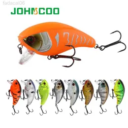 Baits Lures JOHNCOO Crankbait Fishing Wobblers 17.5g 7cm Artificial Crank Bait Bass Fishing Lure pike Floating Lure With VMC Hook HKD230710