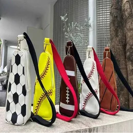 Мода на открытые сумки софтбол футбольный пляжный пакет спорт кожаный софтбол бейсбол Shouder Bags Girl Volleyball Totes хранение