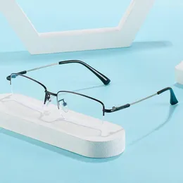 Solglasögon Myopia Glasögon Unisex metallbåge Blått ljusblockerande Student Män Ultra Square Reader Glasögon -50 Till-500