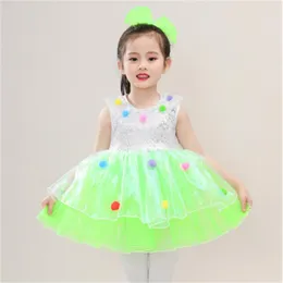Stage Wear Style Fruity Green Color Girl Ballet Dance Dress Girl's Pink Classic Professional Tutu Costumi da festa