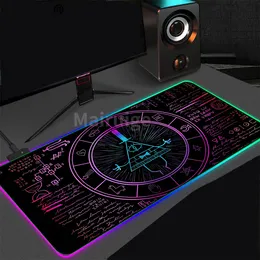 Gra Podkładka pod mysz RGB Osobowość Matematyk Cyfrowe LED Akcesoria do gier Klawiatura komputerowa Dywan Pad PC Notebook Gamer Biurko Mat