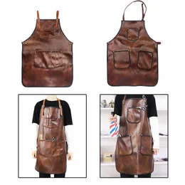 Mats Professional Pu Leather Hair Cutting Hairdressing Barber Apron Haircutting Apron Cloth for Woman Men Baking Kitchen Cooking