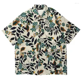 Blouses pour femmes Deeptown chemises hawaïennes pour femmes surdimensionné Vintage Harajuku mode femme Blouse 2023 à manches courtes hauts Hip Hop hommes été