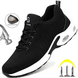 أحذية السلامة Yadibeiba Men S Boots Steel Toe Toe Sneakers للرجال قابلة للتدمير ثقب دليل انخفاض 230710