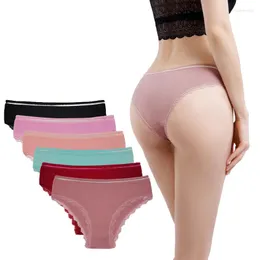 Slip 3 pièces sous-vêtements femmes culottes coton culotte Sexy couleur unie slips femme intimes femmes Lingerie M-XL