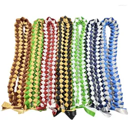 Decorative Flowers Braided Necklace 2023 Party Favor Accessories Graduation Ribbon Wreath