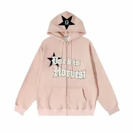 pentagonal Women 2023 New Fashion Casual Punk Loose Jacket Streetw men's Hoodies Sweatshirts Y2k Men Hooded Sweatshirt Hip Hop Five Pointed Star Oversized Hoodie