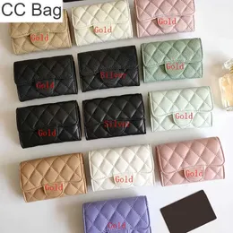 10A CC-väska Mode dam High-end designerplånbok dam svarta rosa plånböcker högkvalitativ myntväska ficka interiör slits läder lyxiga handväskor