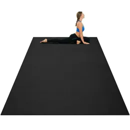 Grande Mate de Yoga 6 x 4 x 8 mm de espessura tapetes de treino para piso de academia em casa preto