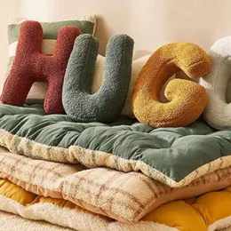 Plush Dolls English Letter Pillow Soft Cute Hugging Cushion Teaching Words Game Props Children Toy Nursery Decor Christmas Gift 230711