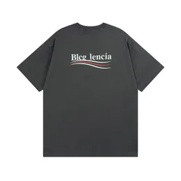 BLCG LENCIA 2023 Summer New 250g 100% Cotton Fabric T-shirt Men High Quality Print Color Drop Sleeve Loose Tshirts Oversize Tops 2023249