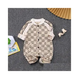 Rompers Infant Romper Clothes Set Beige For Baby Jumpsuit Born Clothing Drop Delivery Kids Maternity Jumpsuits Dhudj