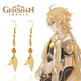 Stud Genshin Impact Örhänge Aether Fanart Inspirerad Cosplay Character Legering Hänge Örhängen För Kvinnor Män Smycken Tillbehör 230710