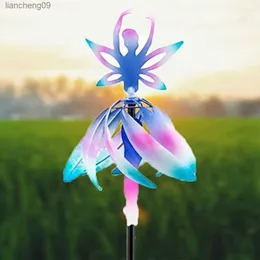 Creative Yard Windmolens Tuin Decoratie Wind Chime Fairy Ballerina Windmolen Decor Roterende Dek L230620